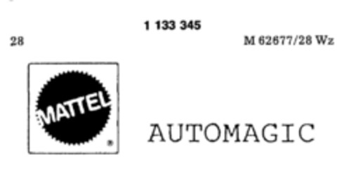 MATTEL AUTOMAGIC Logo (DPMA, 30.03.1988)