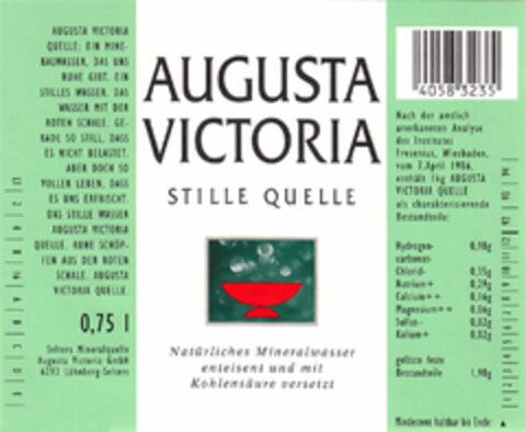 AUGUSTA VICTORIA Logo (DPMA, 05/29/1992)