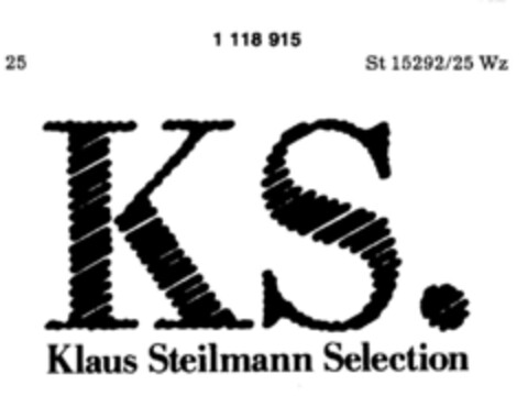 KS. Klaus Steilmann Selection Logo (DPMA, 09/11/1987)