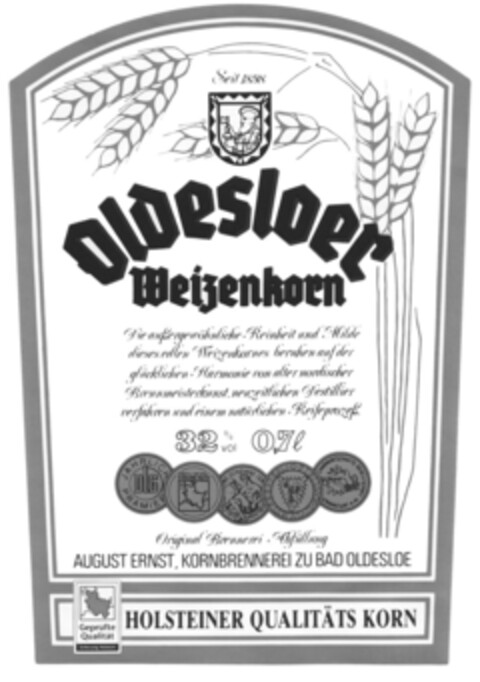 Oldesloer Weizenkorn Logo (DPMA, 02/23/2010)