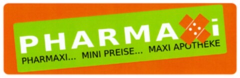 PHARMAXi PHARMAXI... MINI PREISE... MAXI APOTHEKE Logo (DPMA, 12.04.2011)