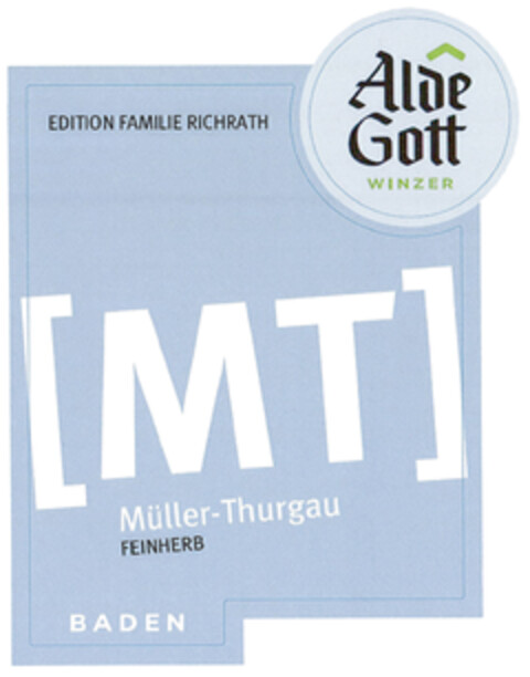 EDITION FAMILIE RICHRATH Alde Gott WINZER [MT] Müller-Thurgau FEINHERB BADEN Logo (DPMA, 17.09.2020)
