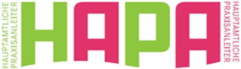 HAUPTAMTLICHE PRAXISANLEITER HAPA HAUPTAMTLICHE PRAXISANLEITER Logo (DPMA, 06/29/2020)