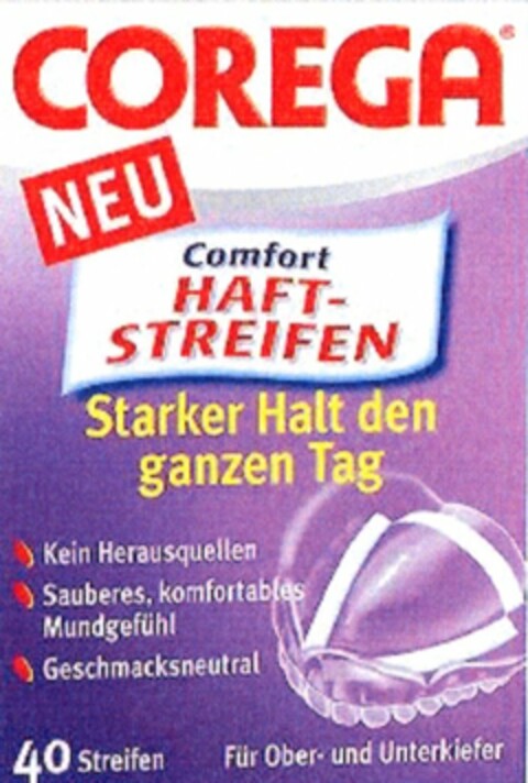 COREGA Comfort HAFTSTREIFEN Logo (DPMA, 09/28/2005)