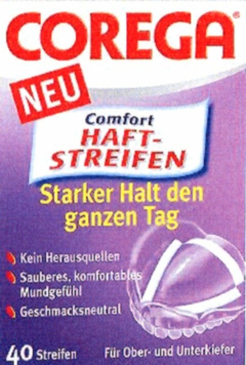 COREGA Comfort HAFTSTREIFEN Logo (DPMA, 28.09.2005)