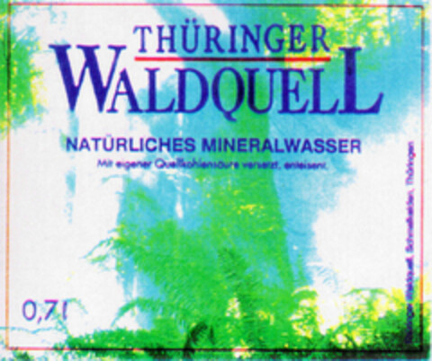 THUERINGER WALDQUELL Logo (DPMA, 05/27/1991)