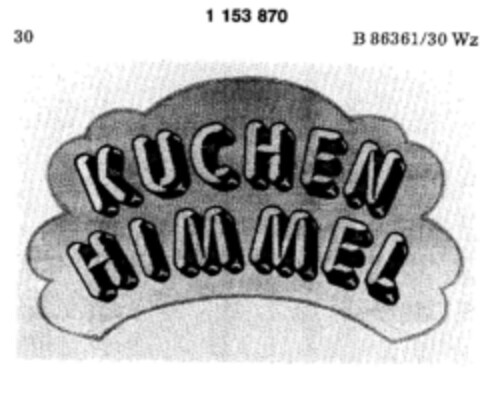 KUCHEN HIMMEL Logo (DPMA, 01/09/1989)