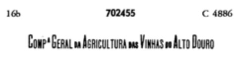 COMPA GERAL DA AGRICULTURA DAS VINHAS DO ALTO DOURO Logo (DPMA, 08/04/1954)