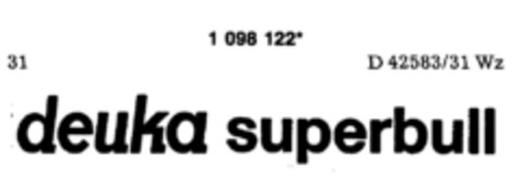 deuka superbull Logo (DPMA, 23.09.1986)