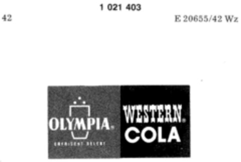 OLYMPIA WESTERN COLA Logo (DPMA, 02.04.1979)
