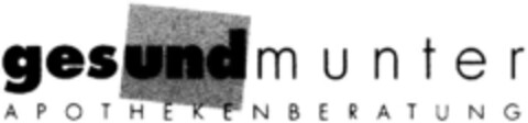 gesund munter APOTHEKENBERATUNG Logo (DPMA, 10/16/1990)