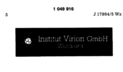 Institut Virion GmbH Würzburg Logo (DPMA, 14.12.1982)