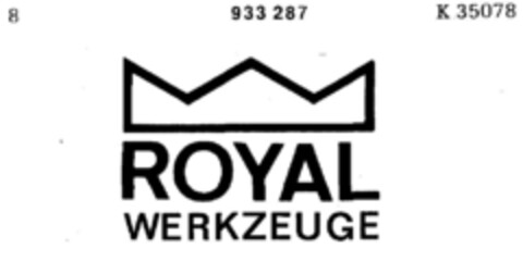 ROYAL WERKZEUGE Logo (DPMA, 11/15/1973)