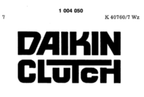 DAIKIN CLUTCH Logo (DPMA, 12.04.1979)