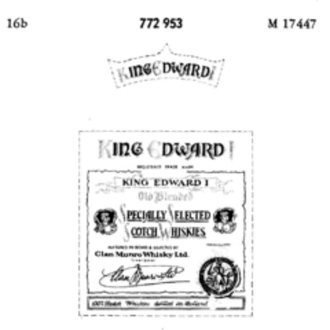 KING EDWARD I Logo (DPMA, 01/18/1961)