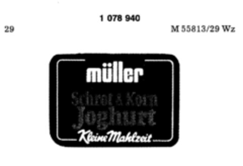 müller Schrot & Korn Joghurt Logo (DPMA, 14.12.1984)