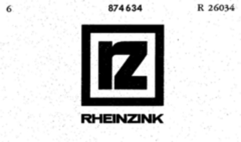 rz RHEINZINK Logo (DPMA, 10/15/1969)