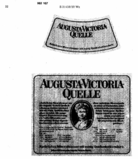 AUGUSTA-VICTORIA-QUELLE Logo (DPMA, 10/29/1977)