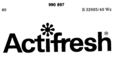 Actifresh Logo (DPMA, 04/02/1979)