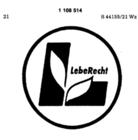 L LebeRecht Logo (DPMA, 10.12.1986)