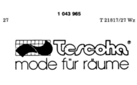 Tescoha mode für räume Logo (DPMA, 06/11/1982)