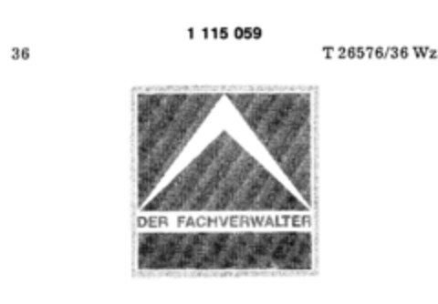 DER FACHVERWALTER Logo (DPMA, 05/29/1987)