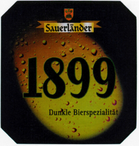 Sauerländer 1899 Dunkle Bierspezialität Logo (DPMA, 21.06.2000)