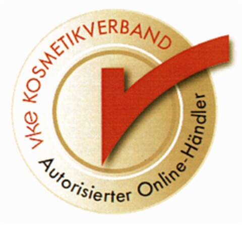 vke KOSMETIKVERBAND Autorisierter Online-Händler Logo (DPMA, 19.07.2013)