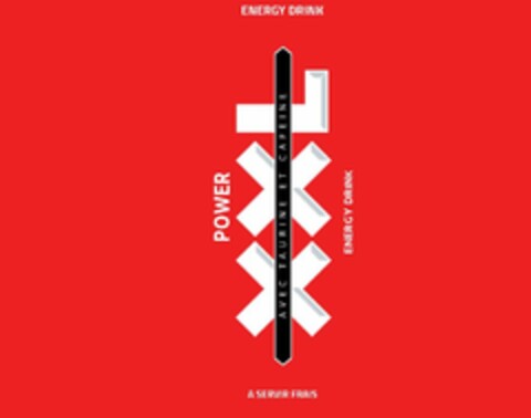 XXL AVEC TAURINE ET CAFEINE POWER ENERGY DRINK A SERVIR FRAIS Logo (DPMA, 22.06.2020)