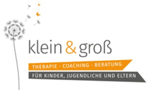 klein & groß THERAPIE · COACHING · BERATUNG FÜR KINDER, JUGENDLICHE UND ELTERN Logo (DPMA, 27.01.2022)