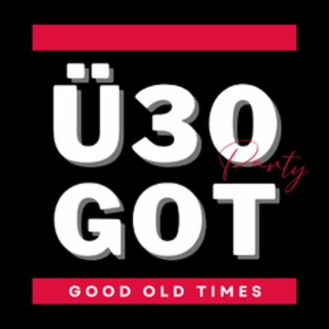 Ü30 GOT Party GOOD OLD TIMES Logo (DPMA, 15.09.2022)