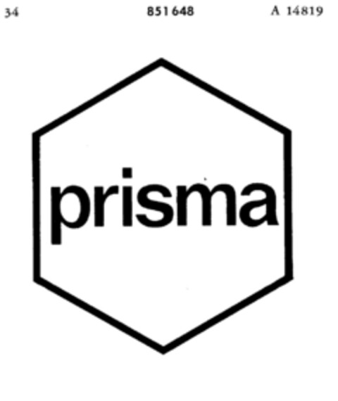 prisma Logo (DPMA, 13.10.1964)