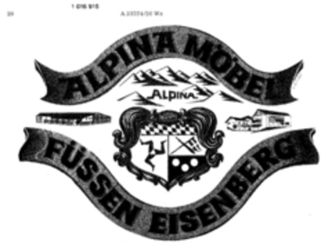 ALPINA MÖBEL FÜSSEN EISENBERG Logo (DPMA, 05/10/1980)