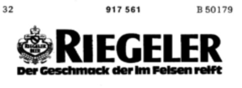 RIEGELER Der Geschmack der im Felsen reift Logo (DPMA, 18.01.1973)