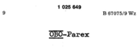 OBO-Parex Logo (DPMA, 01.12.1980)