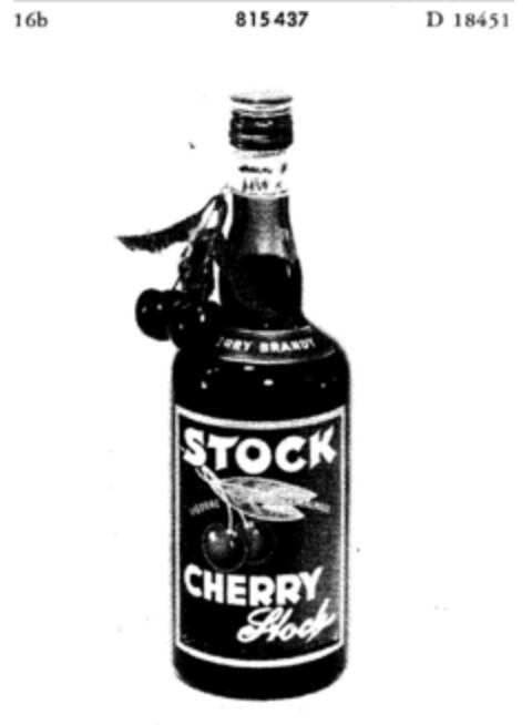 STOCK CHERRY BRANDY Logo (DPMA, 29.04.1965)