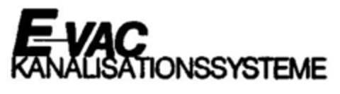 E-VAC KANALISATIONSSYSTEME Logo (DPMA, 24.11.1986)