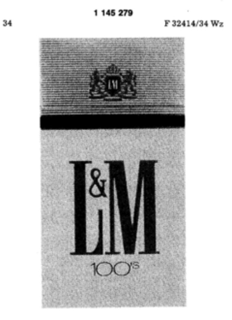 L & M 100`s Logo (DPMA, 11.01.1984)