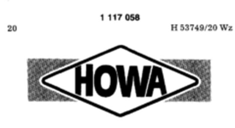 HOWA Logo (DPMA, 01.02.1985)