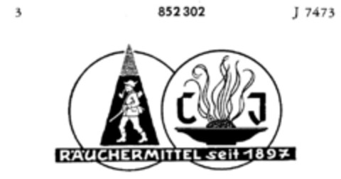 CJ RÄUCHERMITTEL seit 1897 Logo (DPMA, 30.10.1967)
