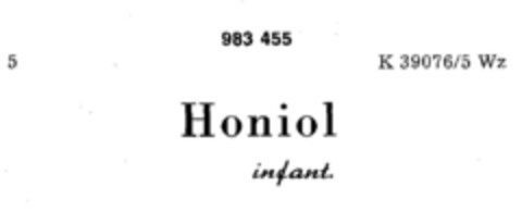 Honiol infant. Logo (DPMA, 08.12.1977)