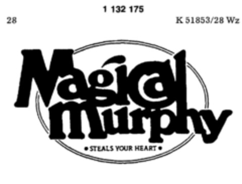 Magical murphy .STEALS YOUR HEART. Logo (DPMA, 16.10.1987)
