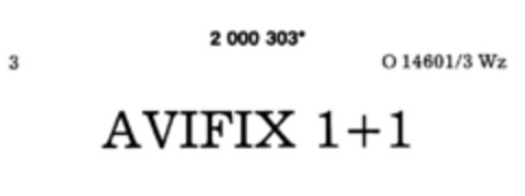 AVIFIX 1+1 Logo (DPMA, 10/16/1990)