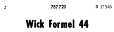 Wick Formel 44 Logo (DPMA, 18.05.1963)