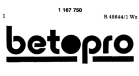 betopro Logo (DPMA, 30.10.1989)