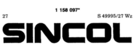 SINCOL Logo (DPMA, 13.03.1990)