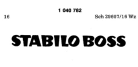 STABILO BOSS Logo (DPMA, 25.03.1982)