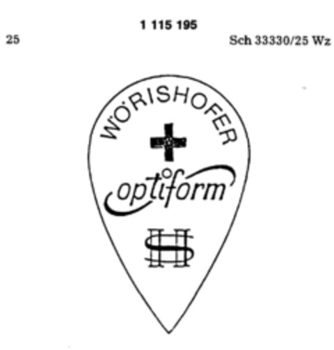 WÖRISHOFER OPTIFORM Logo (DPMA, 03.04.1987)