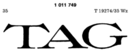 TAG Logo (DPMA, 02.04.1979)