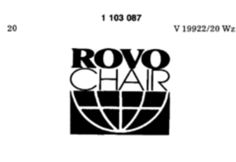 ROVO CHAIR Logo (DPMA, 25.07.1986)